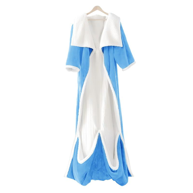 VUSIGN Wearable Heated Blanket, 52”×72” Full Body Electric Heated Robe, Electric Blanket with Foot Pocket & Sleeves - 7 Heat Levels, Auto Off, Machine Washable, Gift for Winter, Women, Mom, Christmas Gift