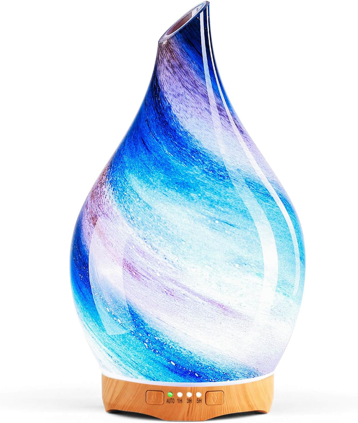 3D Glass Aromatherapy Diffuser | 280ml Ultrasonic Cool Mist Humidifier with Color-Changing Light & Auto Shut-Off