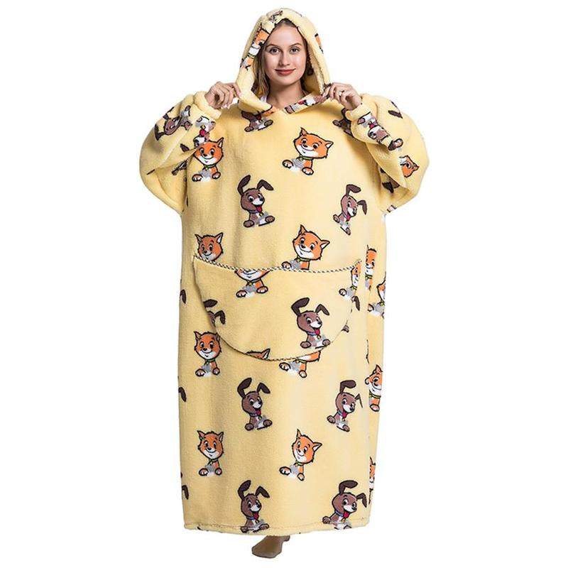 Oversized Wearable Blanket Hoodie for Women & Adults, Super Soft, Warm & Cozy with Giant Front Pocket, Perfect Christmas & Valentine'S Day Gift