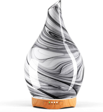 3D Glass Aromatherapy Diffuser | 280ml Ultrasonic Cool Mist Humidifier with Color-Changing Light & Auto Shut-Off