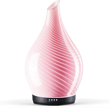 3D Glass Aromatherapy Diffuser | 280ml Ultrasonic Cool Mist Humidifier with Color-Changing Light & Auto Shut-Off