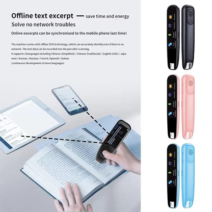 AI-Enhanced Portable Voice Translator and Scanner Pen with Wi-Fi Connectivity for 112 Languages, Tailored for Dyslexia and Autism Support