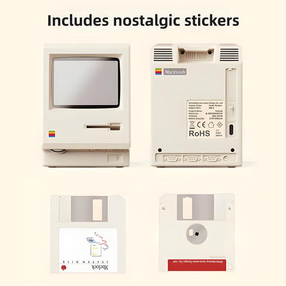 RayCue Macintosh Retro Mini Computer Desktop Clock Table Ornament Creative Gift for Boyfriend Birthday Unique Design Decor Set advent calendar 2025 usb connection adhd cleaning planner household daily schedule category sticker Funny Dumpster Fire Stress