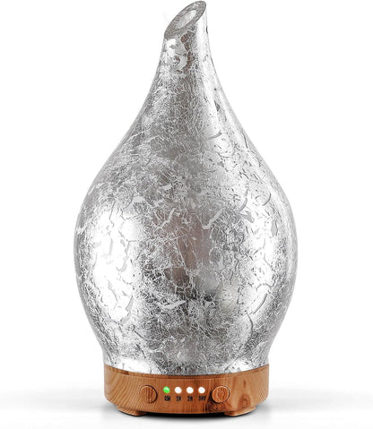 3D Glass Aromatherapy Diffuser | 280ml Ultrasonic Cool Mist Humidifier with Color-Changing Light & Auto Shut-Off