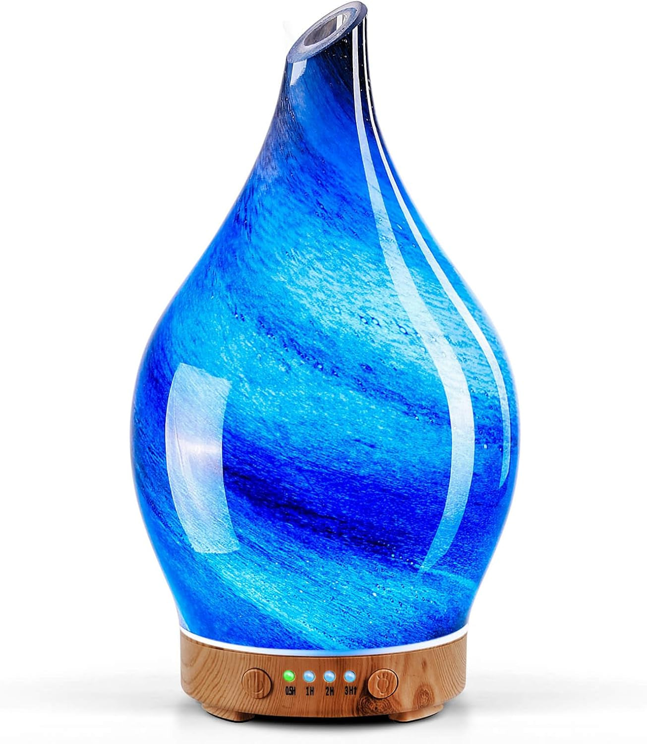 3D Glass Aromatherapy Diffuser | 280ml Ultrasonic Cool Mist Humidifier with Color-Changing Light & Auto Shut-Off