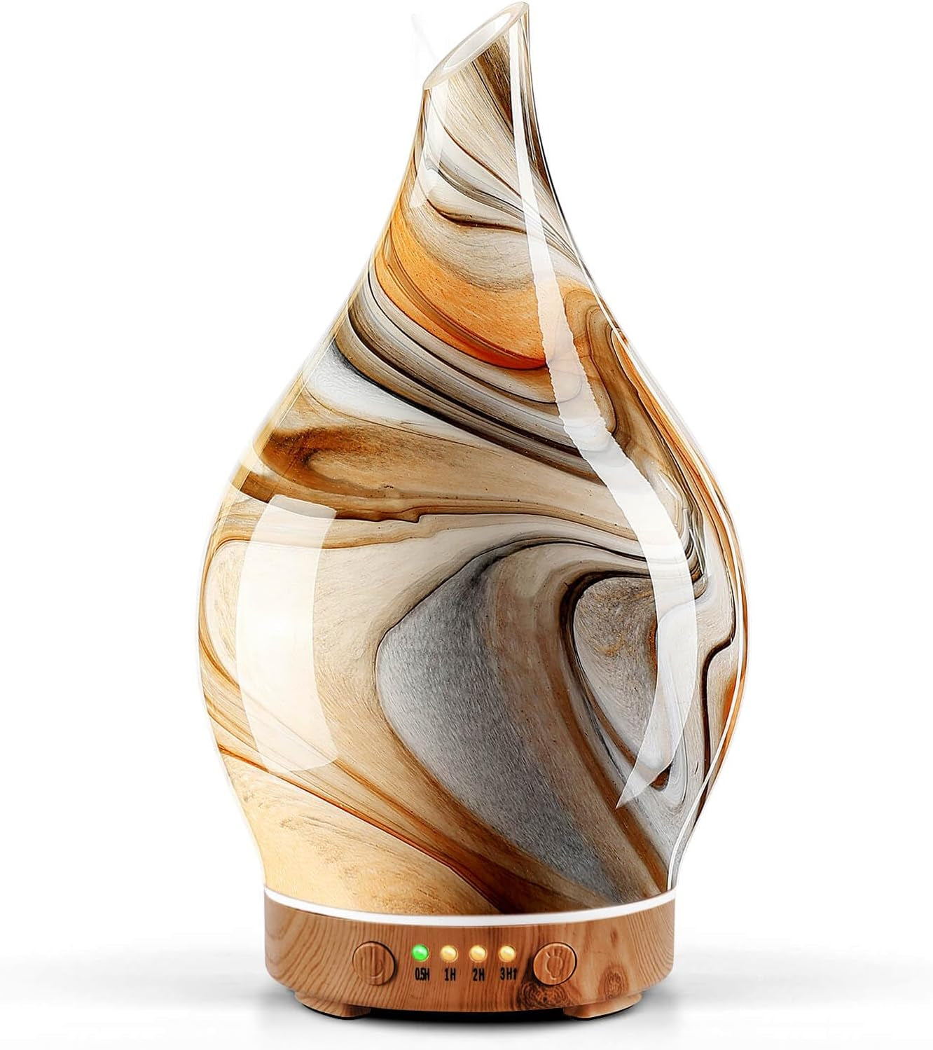 3D Glass Aromatherapy Diffuser | 280ml Ultrasonic Cool Mist Humidifier with Color-Changing Light & Auto Shut-Off