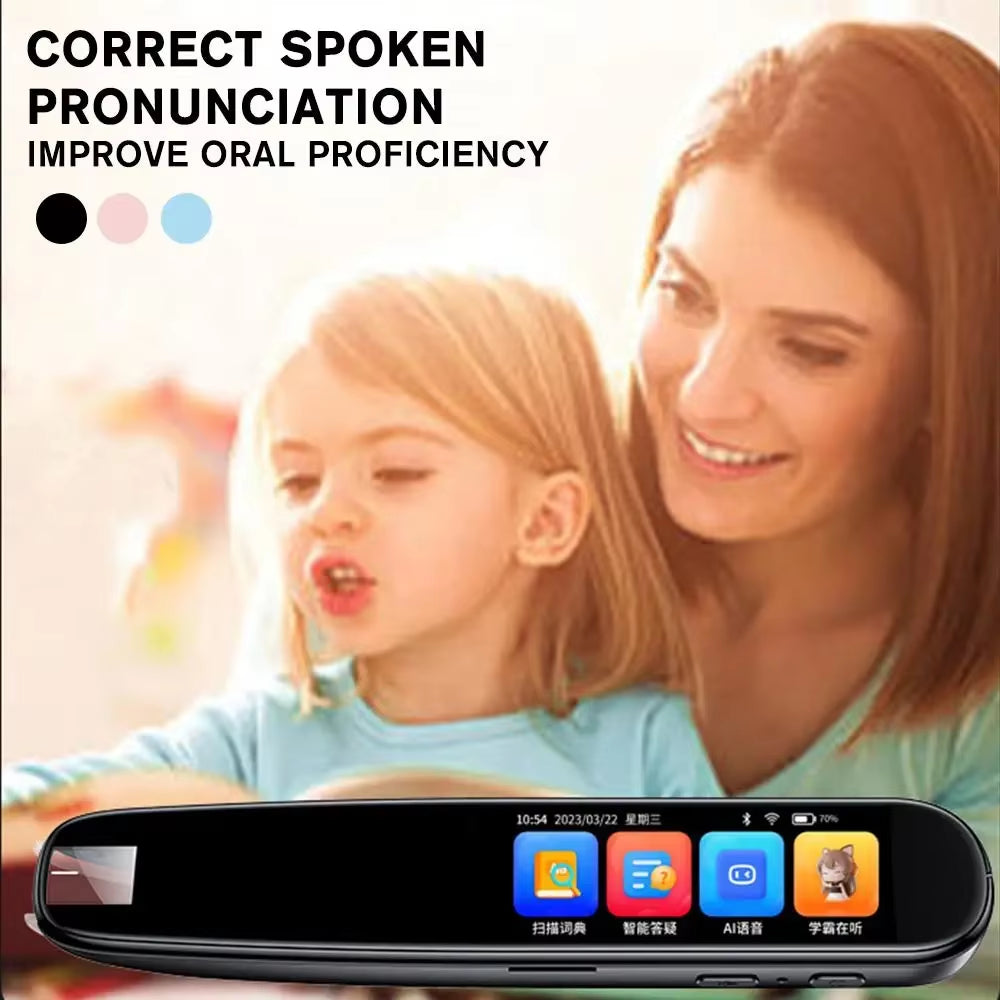 AI-Enhanced Portable Voice Translator and Scanner Pen with Wi-Fi Connectivity for 112 Languages, Tailored for Dyslexia and Autism Support