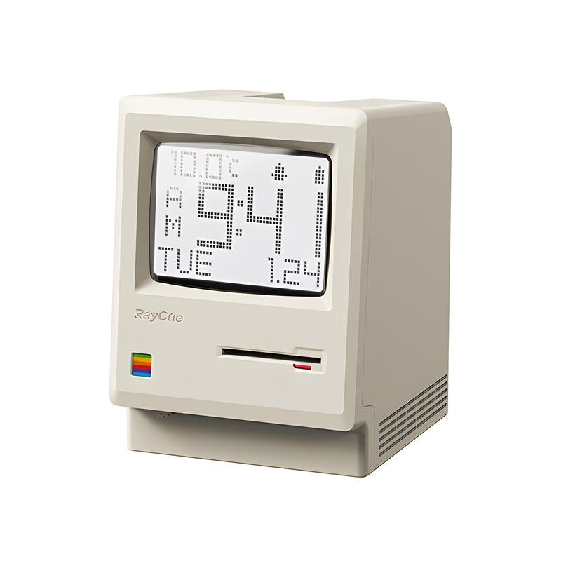 RayCue Macintosh Retro Mini Computer Desktop Clock Table Ornament Creative Gift for Boyfriend Birthday Unique Design Decor Set advent calendar 2025 usb connection adhd cleaning planner household daily schedule category sticker Funny Dumpster Fire Stress