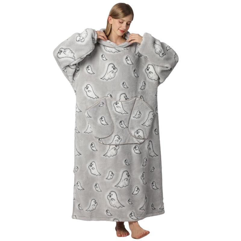 Oversized Wearable Blanket Hoodie for Women & Adults, Super Soft, Warm & Cozy with Giant Front Pocket, Perfect Christmas & Valentine'S Day Gift