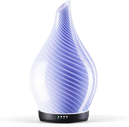 3D Glass Aromatherapy Diffuser | 280ml Ultrasonic Cool Mist Humidifier with Color-Changing Light & Auto Shut-Off