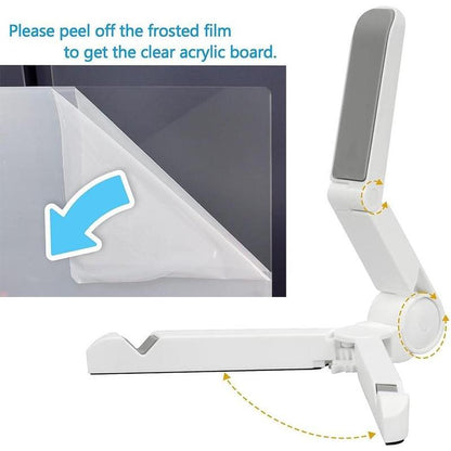 Acrylic LED Note Board with Light, Light Up Dry Erase Board with Stand for Home School Office