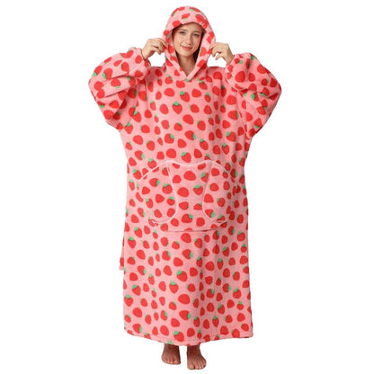 Oversized Wearable Blanket Hoodie for Women & Adults, Super Soft, Warm & Cozy with Giant Front Pocket, Perfect Christmas & Valentine'S Day Gift