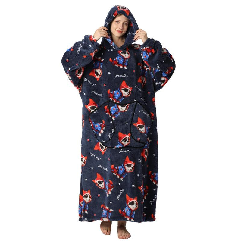 Oversized Wearable Blanket Hoodie for Women & Adults, Super Soft, Warm & Cozy with Giant Front Pocket, Perfect Christmas & Valentine'S Day Gift