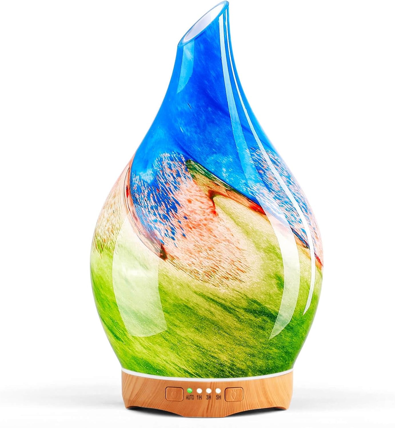 3D Glass Aromatherapy Diffuser | 280ml Ultrasonic Cool Mist Humidifier with Color-Changing Light & Auto Shut-Off