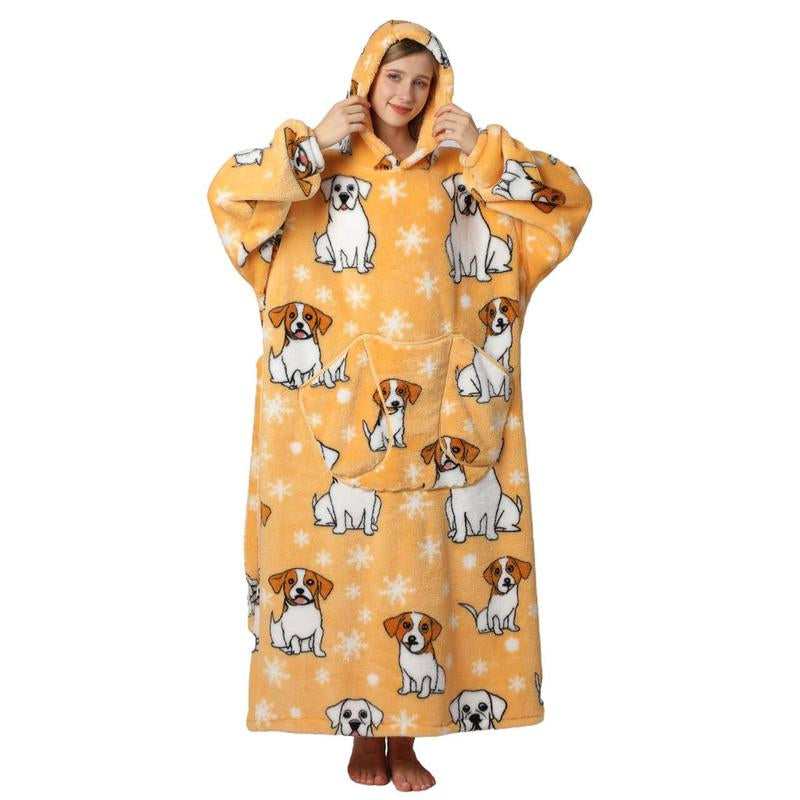 Oversized Wearable Blanket Hoodie for Women & Adults, Super Soft, Warm & Cozy with Giant Front Pocket, Perfect Christmas & Valentine'S Day Gift