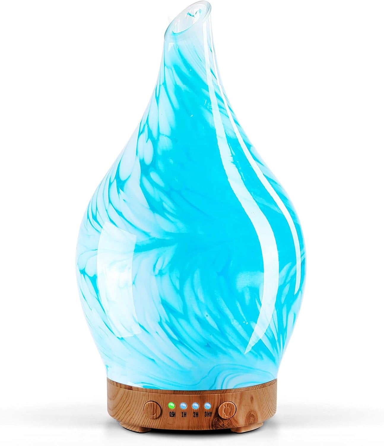 3D Glass Aromatherapy Diffuser | 280ml Ultrasonic Cool Mist Humidifier with Color-Changing Light & Auto Shut-Off
