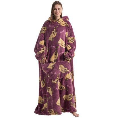 Oversized Wearable Blanket Hoodie for Women & Adults, Super Soft, Warm & Cozy with Giant Front Pocket, Perfect Christmas & Valentine'S Day Gift