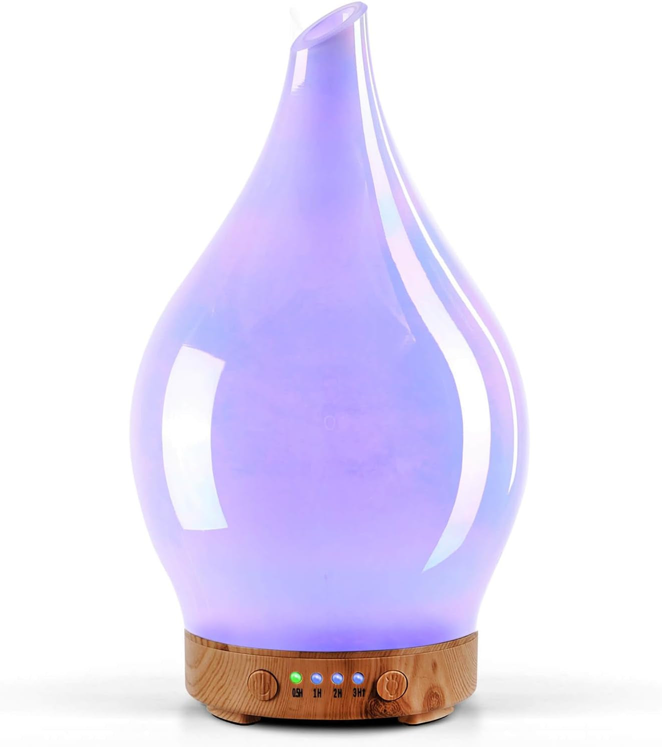 3D Glass Aromatherapy Diffuser | 280ml Ultrasonic Cool Mist Humidifier with Color-Changing Light & Auto Shut-Off