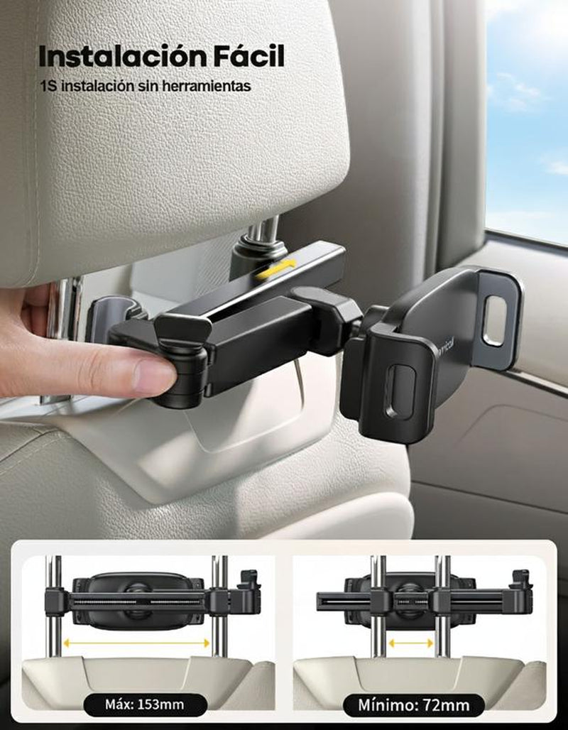 Lamicall 3-In-1 Car Headrest Tablet Holder for Moms Adjustable Extension Arm Mount Fits 4.7-11" Tablets like Ipad Galaxy Fire HD Perfect for Kids Road Trips Black Tiktokshopblackfriday