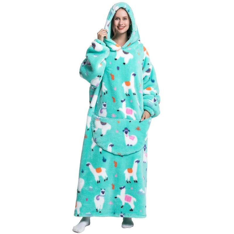 Oversized Wearable Blanket Hoodie for Women & Adults, Super Soft, Warm & Cozy with Giant Front Pocket, Perfect Christmas & Valentine'S Day Gift