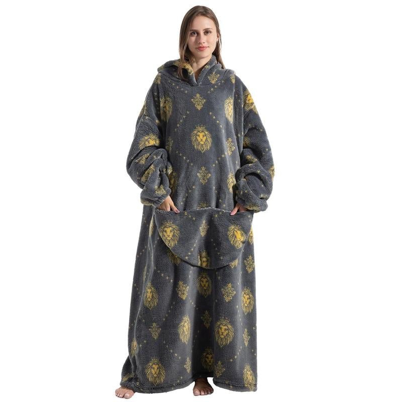 Oversized Wearable Blanket Hoodie for Women & Adults, Super Soft, Warm & Cozy with Giant Front Pocket, Perfect Christmas & Valentine'S Day Gift