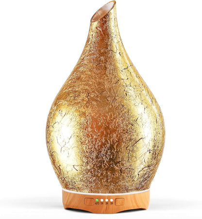 3D Glass Aromatherapy Diffuser | 280ml Ultrasonic Cool Mist Humidifier with Color-Changing Light & Auto Shut-Off