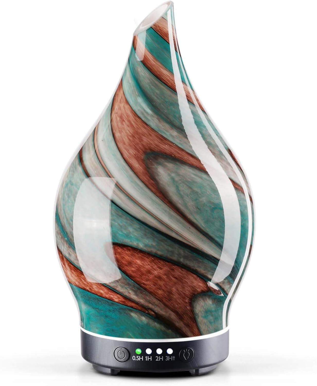 3D Glass Aromatherapy Diffuser | 280ml Ultrasonic Cool Mist Humidifier with Color-Changing Light & Auto Shut-Off