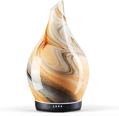 3D Glass Aromatherapy Diffuser | 280ml Ultrasonic Cool Mist Humidifier with Color-Changing Light & Auto Shut-Off