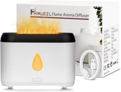 Flame Effect Aromatherapy Diffuser | 200ml Ultrasonic Cool Mist Humidifier with Auto Shut-Off