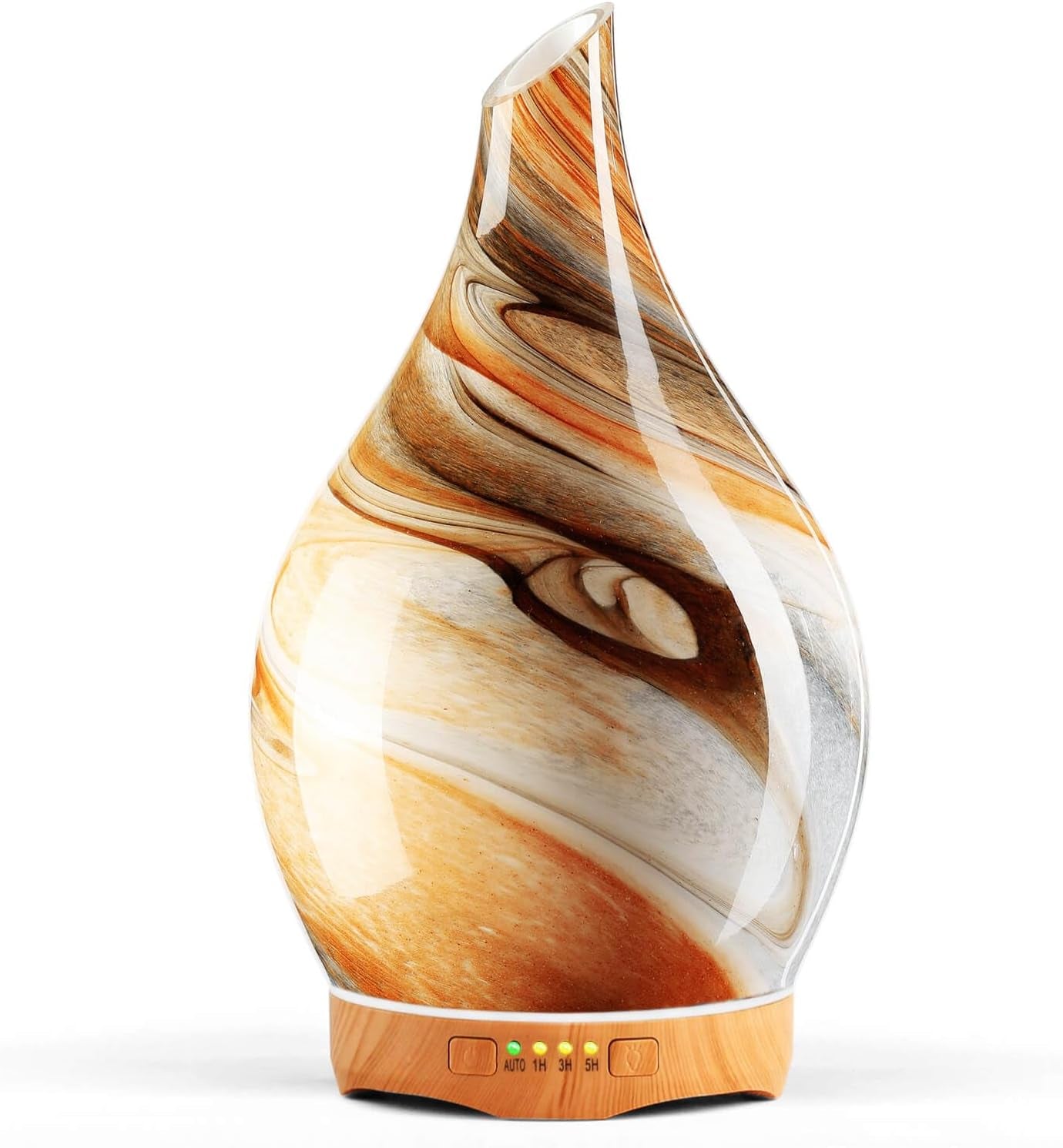 3D Glass Aromatherapy Diffuser | 280ml Ultrasonic Cool Mist Humidifier with Color-Changing Light & Auto Shut-Off