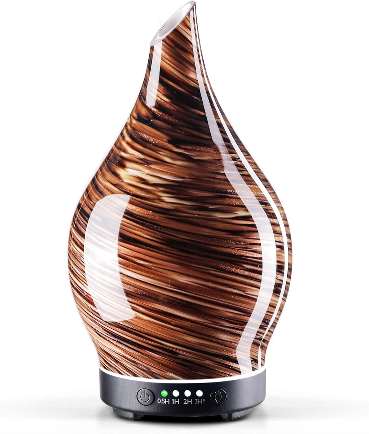 3D Glass Aromatherapy Diffuser | 280ml Ultrasonic Cool Mist Humidifier with Color-Changing Light & Auto Shut-Off