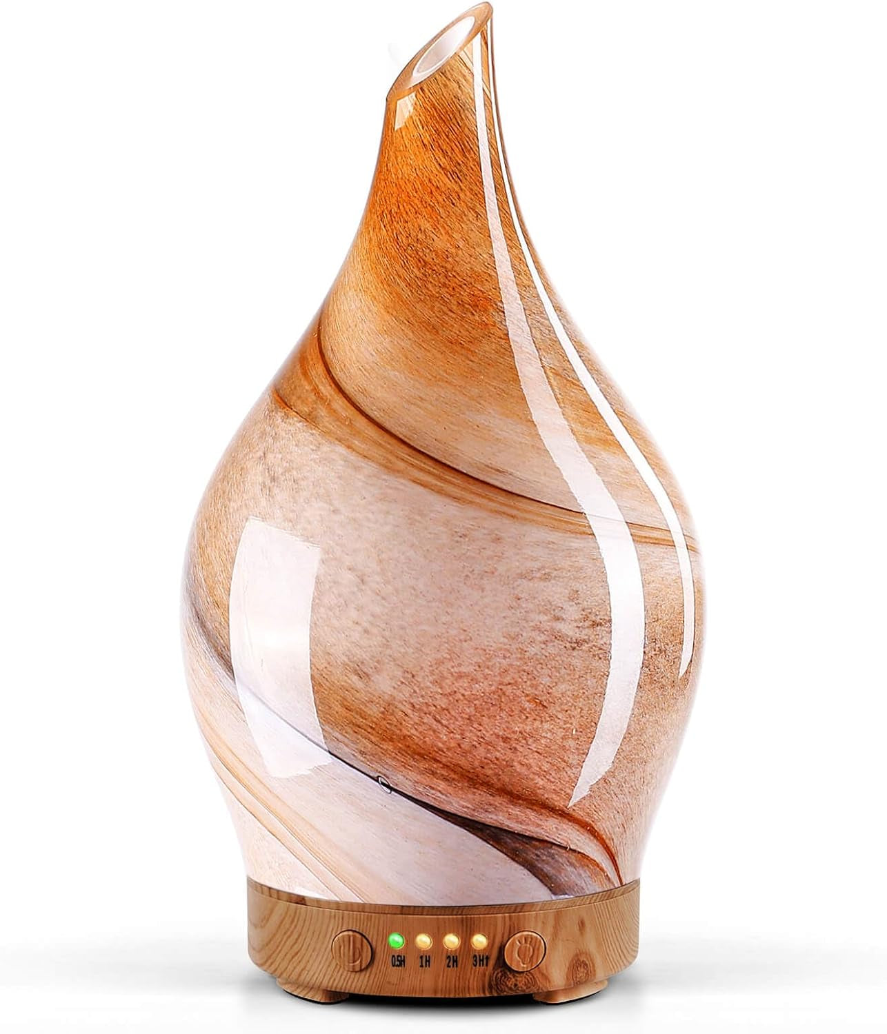 3D Glass Aromatherapy Diffuser | 280ml Ultrasonic Cool Mist Humidifier with Color-Changing Light & Auto Shut-Off