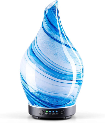 3D Glass Aromatherapy Diffuser | 280ml Ultrasonic Cool Mist Humidifier with Color-Changing Light & Auto Shut-Off