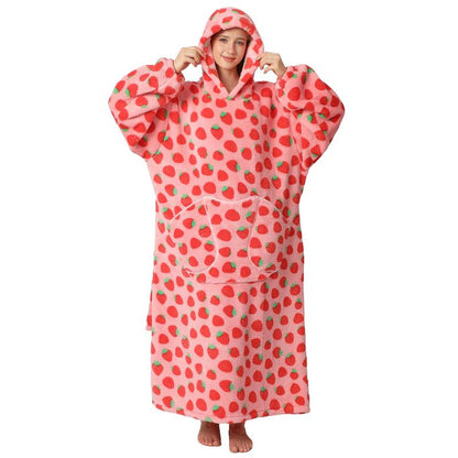 Oversized Wearable Blanket Hoodie for Women & Adults, Super Soft, Warm & Cozy with Giant Front Pocket, Perfect Christmas & Valentine'S Day Gift
