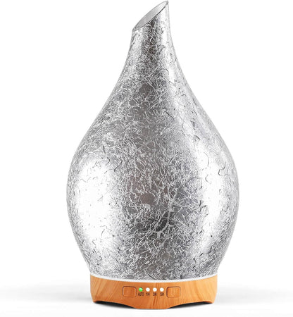3D Glass Aromatherapy Diffuser | 280ml Ultrasonic Cool Mist Humidifier with Color-Changing Light & Auto Shut-Off