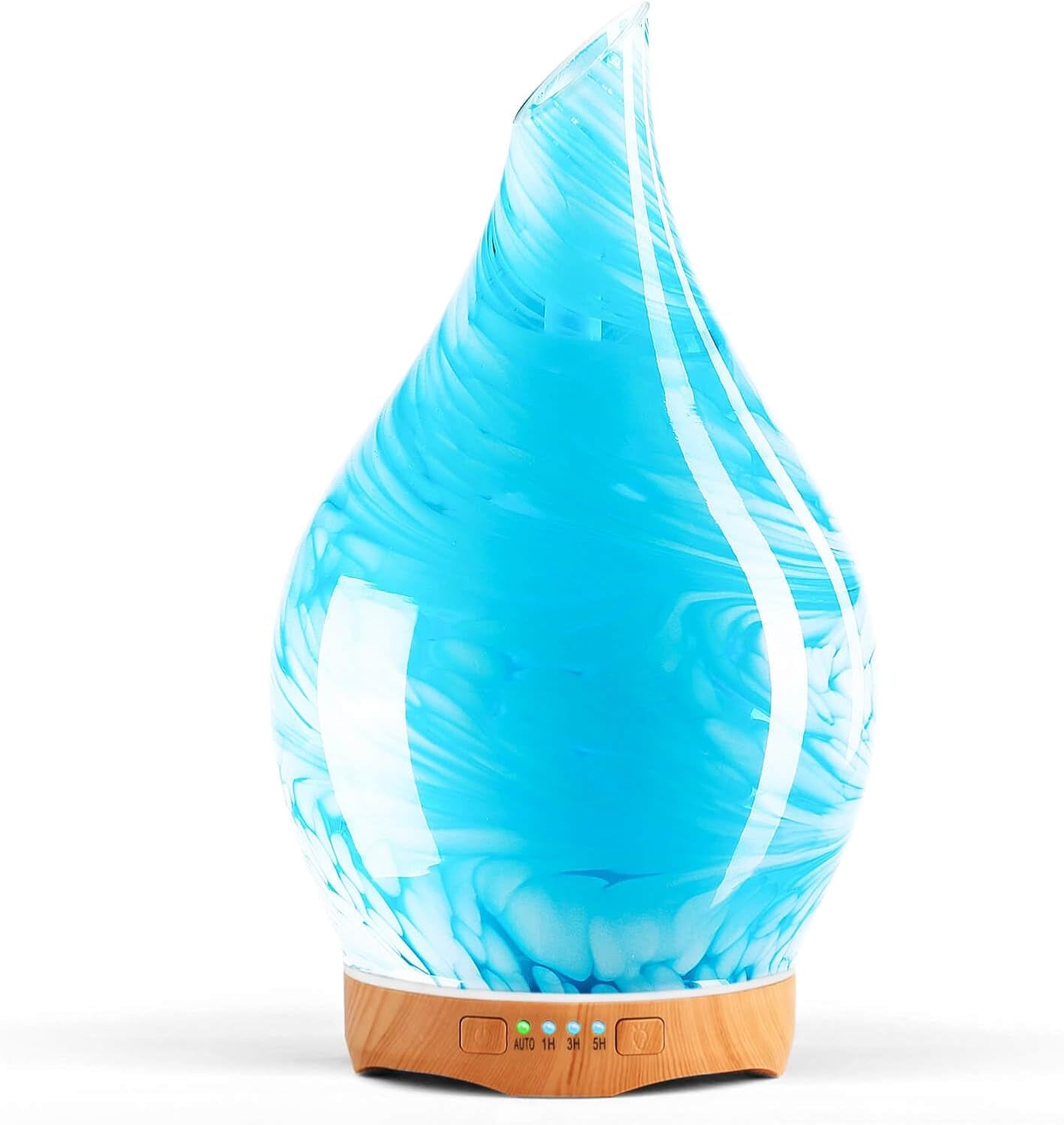 3D Glass Aromatherapy Diffuser | 280ml Ultrasonic Cool Mist Humidifier with Color-Changing Light & Auto Shut-Off