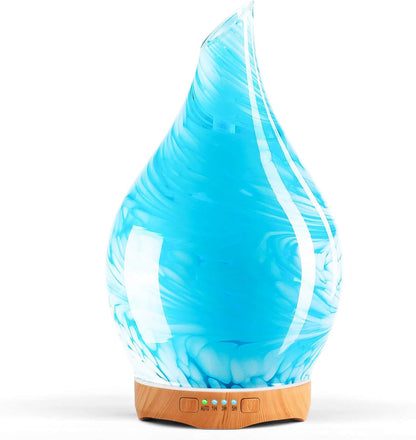 3D Glass Aromatherapy Diffuser | 280ml Ultrasonic Cool Mist Humidifier with Color-Changing Light & Auto Shut-Off
