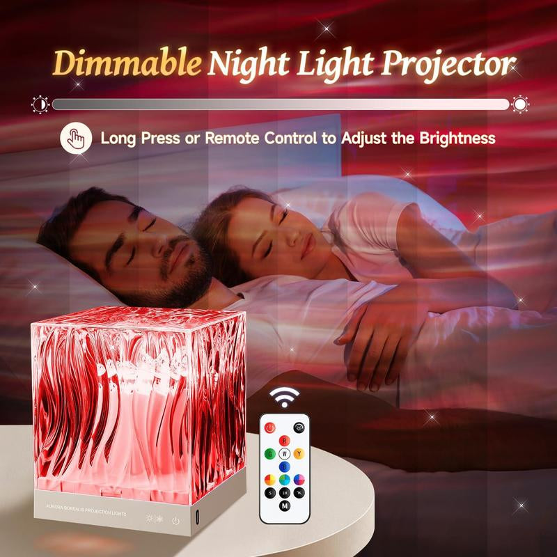 One Fire Flower Lamp Ambient Lighting for Bedroom,Christmas GIFT， Cool Things Water Ripple Lamp,Dimmable+Remote+Timer Space Projector Gifts for Women Who Have Everything,Pink Roses Romantic Bedroom Decor