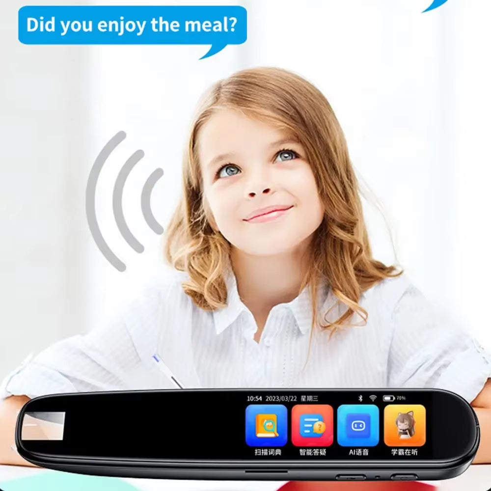 AI-Enhanced Portable Voice Translator and Scanner Pen with Wi-Fi Connectivity for 112 Languages, Tailored for Dyslexia and Autism Support