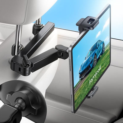 Lamicall 3-In-1 Car Headrest Tablet Holder for Moms Adjustable Extension Arm Mount Fits 4.7-11" Tablets like Ipad Galaxy Fire HD Perfect for Kids Road Trips Black Tiktokshopblackfriday
